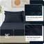 Ensemble d'édredon 7 pièces, microfibre, lit toutes saisons dans un sac - bleu marine, grand-2105057065-2105057069