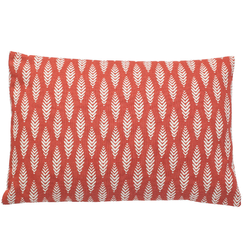Lumbar Pillow Cover & Insert, Red, 12" x 18"