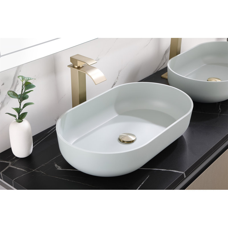 Lavabo vasque de salle de bain moderne ovale 24 "x 14" Modern