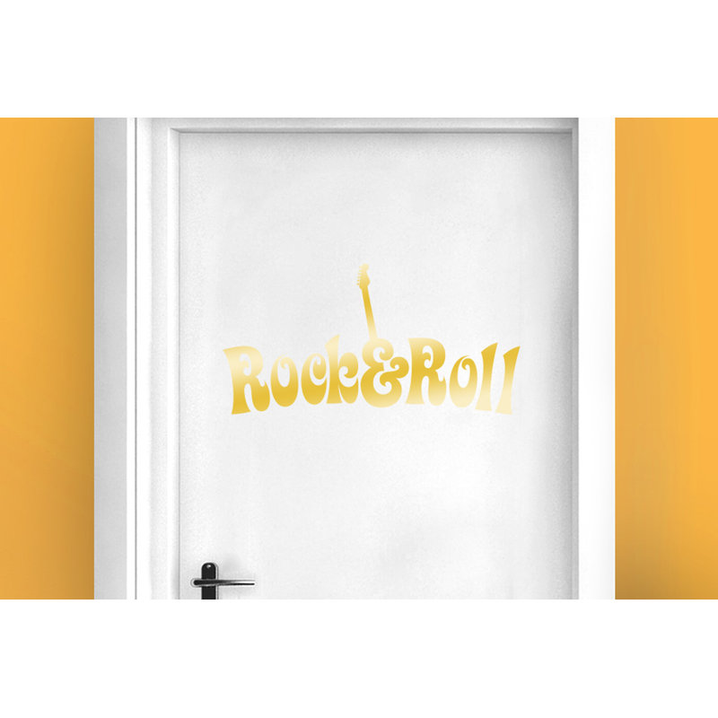 Entertainment Wall Decal, Shiny Gold