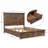 Solid Wood Standard Storage Bed