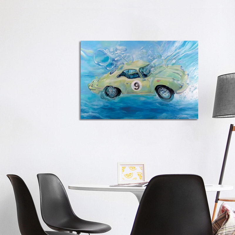 Porsche No. 9 by Marcello Petisci - Print on Canvas, 101.6 cm H x 66.04 cm W x 3.175 cm D, Wrapped Canvas
