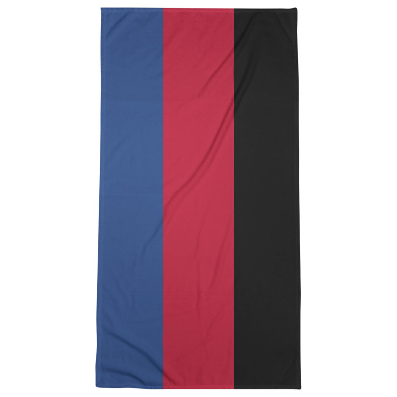 Lightweight Bath Towel, Blue/Red/Black