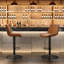 Tabouret de bar pivotant en cuir brun de 2, réglable en hauteur
