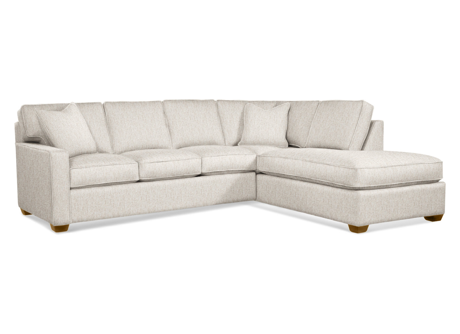 Ellora Upholstered Chaise L-Sectional, Havana, Right Hand Facing, Brown Geometric, 0456-33