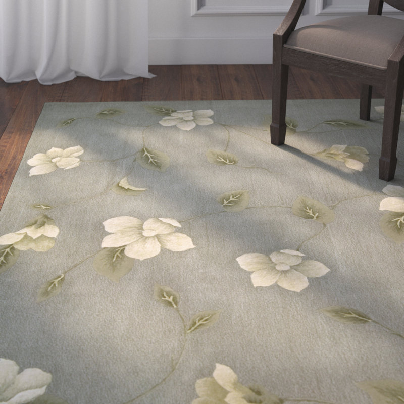 Galiya Wool Floral Indoor Rug, Rectangle 3'6" x 5'6"