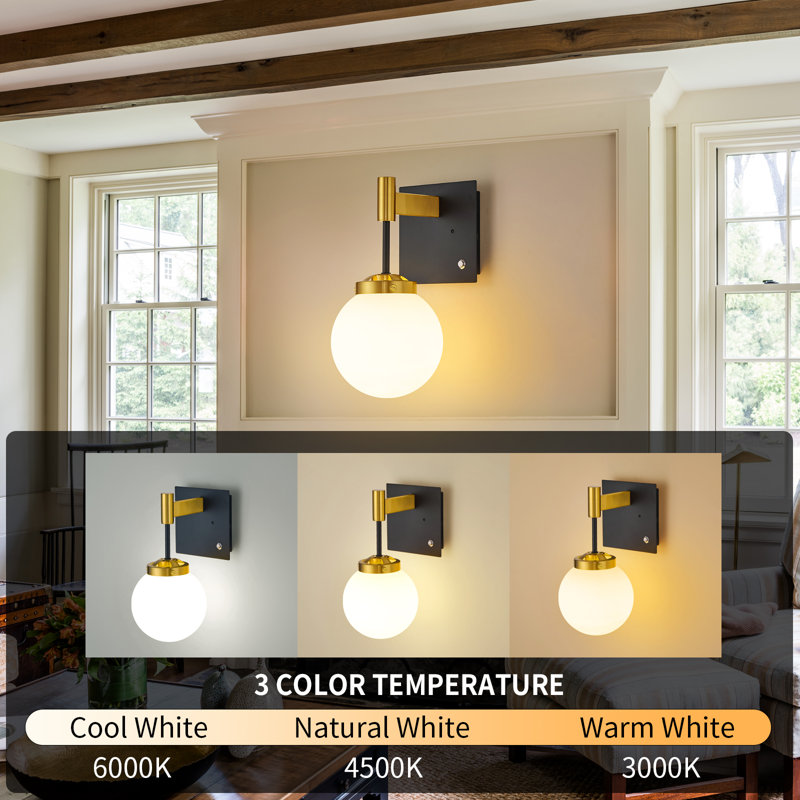 Battery Operated Wall Sconce Set Of 2, Matte Black