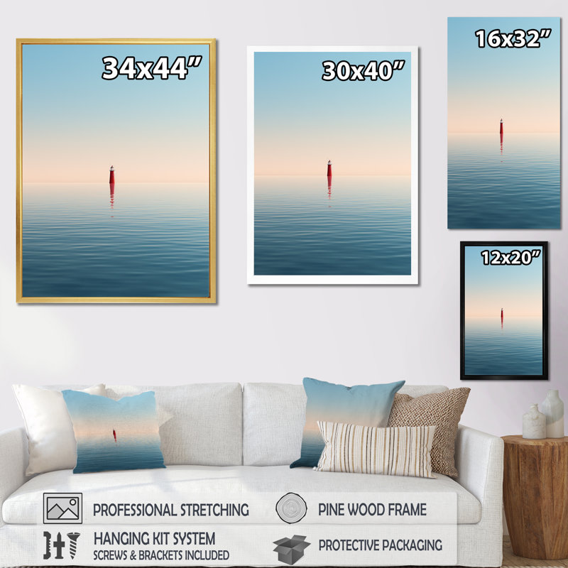 «Light House Simplicity At Sea II», reproduction sur toile, H 44 po x l 34 po x P 1,5 po, Toile tendue