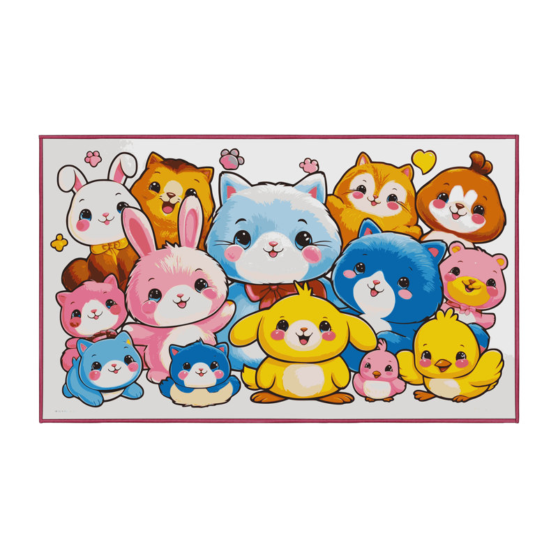 Tapis mignon pour enfants, Rectangle 7 pi x 9 pi