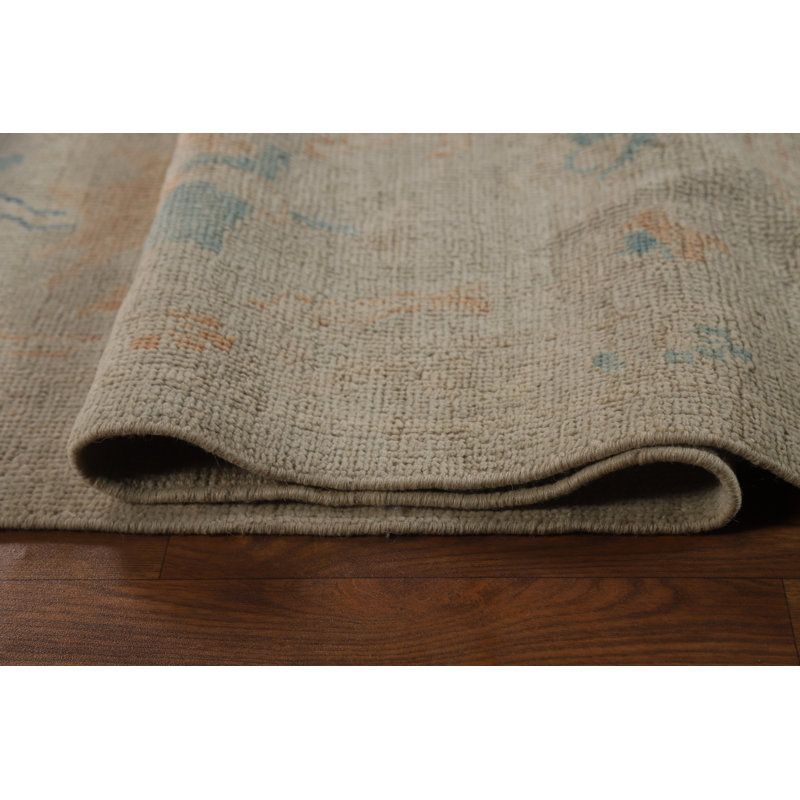 Vegetable Dye Oushak Turkish Area Rug 9x11