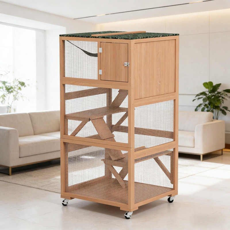 Maison d'extérieur en bois pour chat