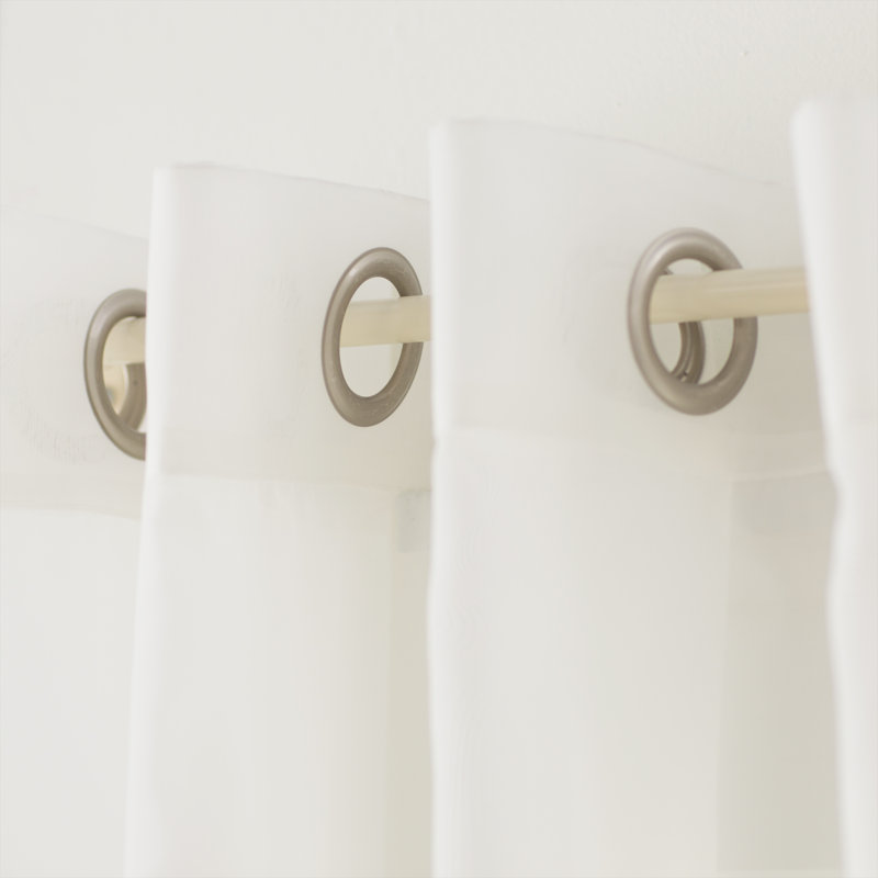 Sheer Grommet Single Curtain Panel - Basics by Wayfair™, 59" W x 95" L, Eggshell