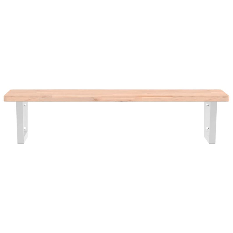 Arihanna 100cm Solid Wood Bathroom Vanity Top, Beech/White