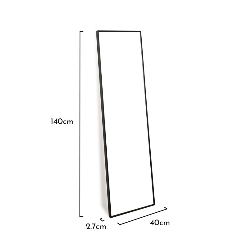 Lanare Full Length Leaning/Wall Mirror, Black