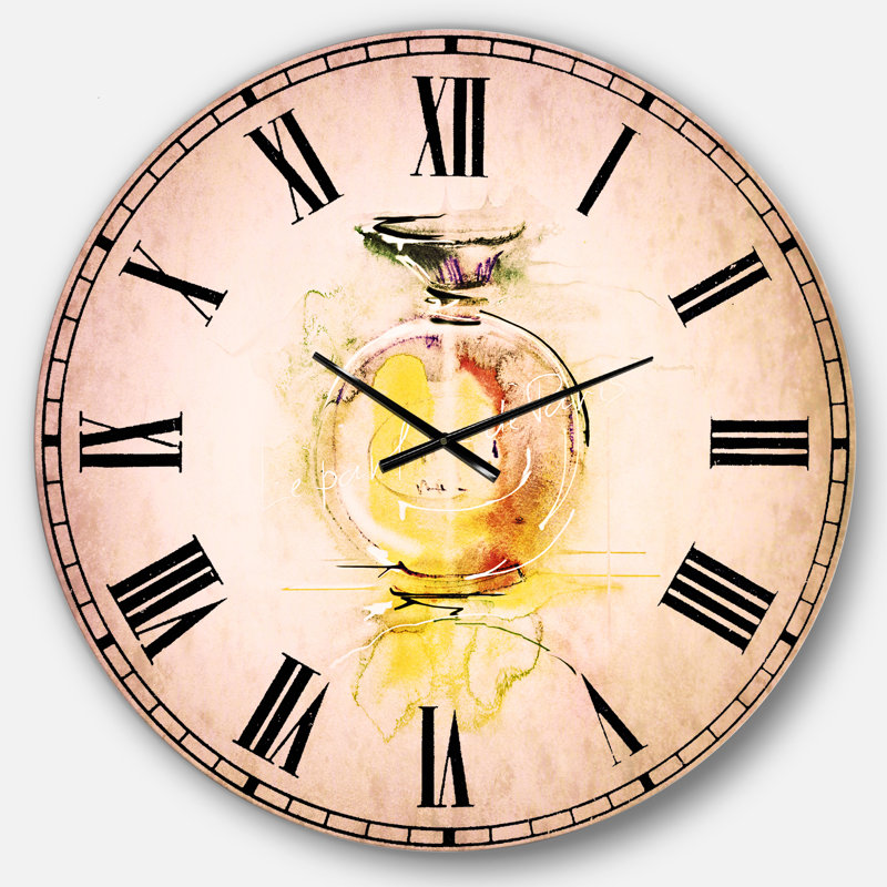 Horloge murale en métal aquarelle 23", Grand