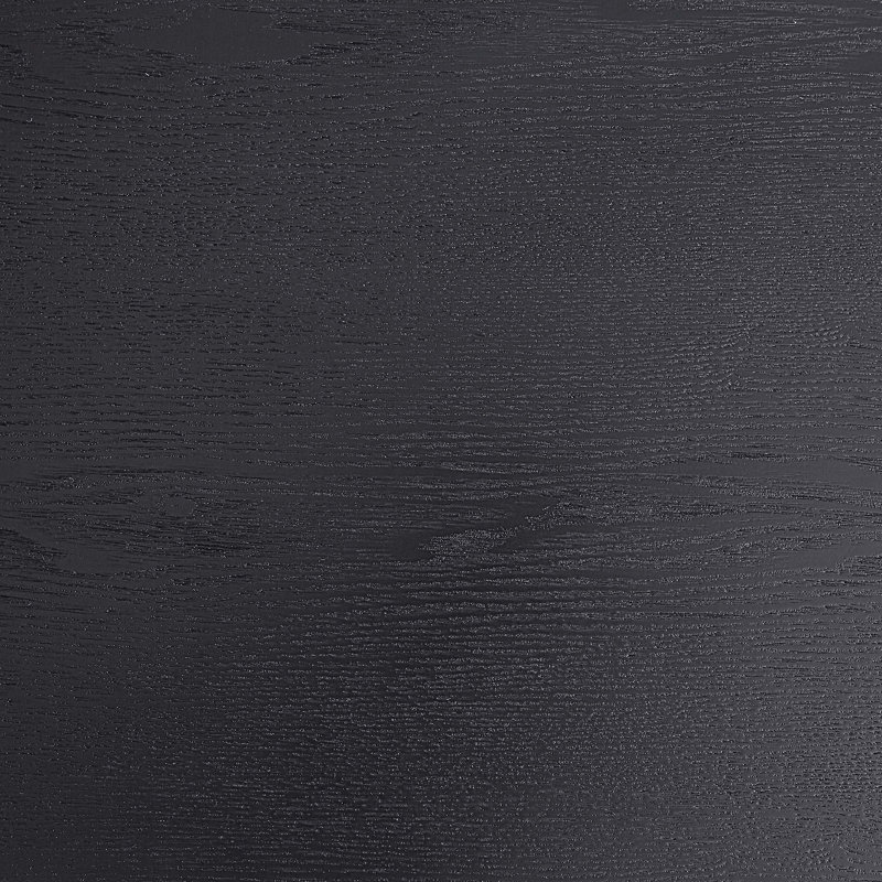 Wooden Rectangular Coffee Table with Solid Base, Black