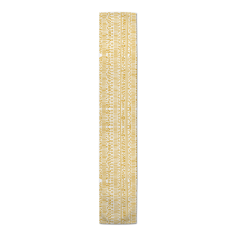 Chemin de table Foran, 72 po x 16 po, Jaune