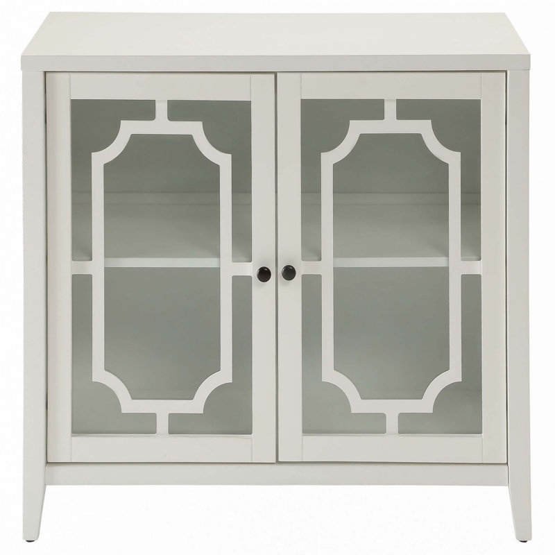 Console blanche avec 2 portes