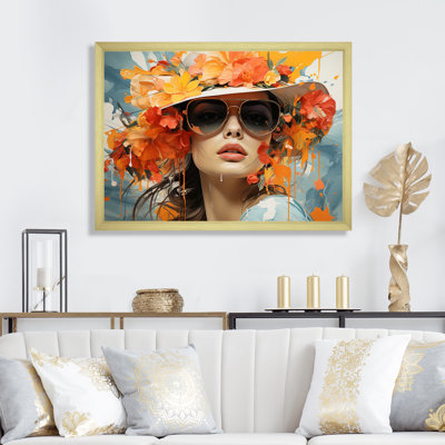 Tropica lunettes de soleil Mid Century Fashion Portrait III - Illustration de mode, art mural
