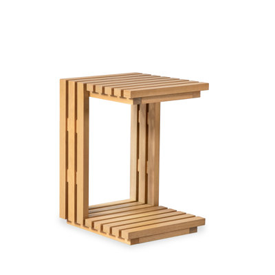 Pravin 14" Eucalyptus Patio Side Table