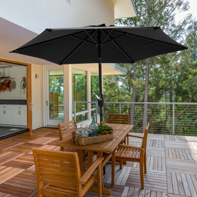 Parasol de marché d'extérieur 7,5 pi avec bouton-poussoir inclinable Doreon