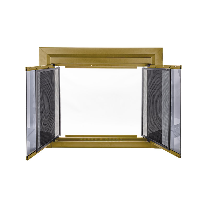 Petite porte vitrée Chadwick, Or mat, H 30 po x l 37,5 po x P 1 po