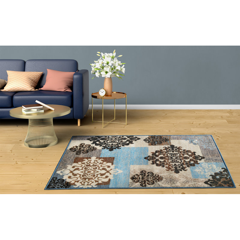 Cashion Rectangle 80 cm x 150 cm Abstract and Argyle Hand Woven Area Rug