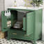 Meuble-lavabo moderne de 30 po avec peinture imperméable et lavabo simple avec 2 portes et un tiroir