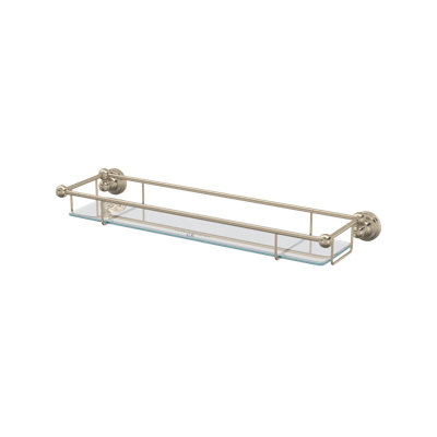 Edwardian Wall Mount Tempered Glass Vanity Shelf