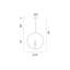 Luminaire sphère suspendu 1 lumières simple Gavin