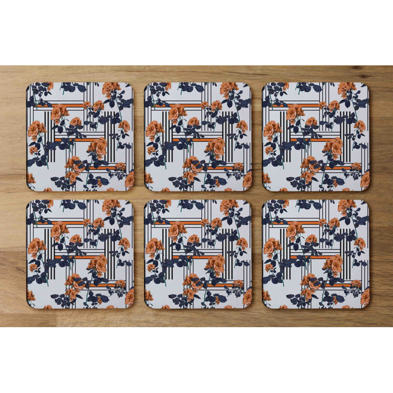 Square 6 Piece Coaster Set