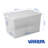 Clip 37L Square Plastic Storage Boxes with Secure Clip Lock Lids. L:39.5 x W:39.5 x H:33.5cm Clear/Clear/Clear