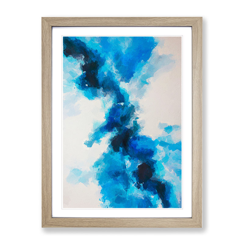 Only Memories Abstract - Framed Print, 64cm H x 46cm W x 2cm D, Oak