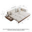 Grimpante 102.3" Upholstered Sleeper Cotton Linen Sofa Bed,Left and Right Installation-108998200