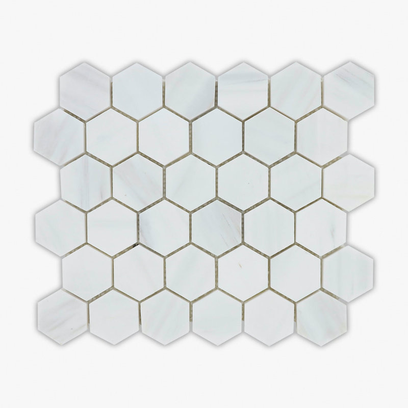 Bianco Dolomiti 10" x 12" Marble Honeycomb Mosaic Wall & Floor Tile