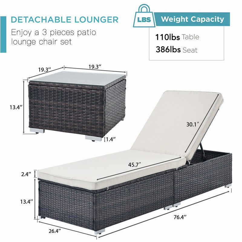 Chaise longue rembourrée Alithea