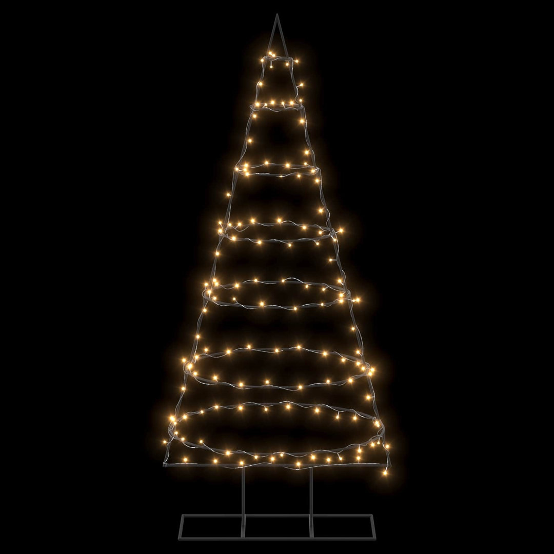 Vidaxl (Black, 180 Cm) Metal Christmas Tree With Stand Gold 90 Cm Powder-Coated Steel - Image 3