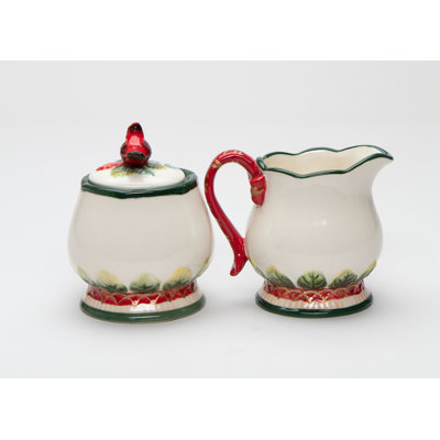 Ensemble de sucre de fêtes et pot à crème