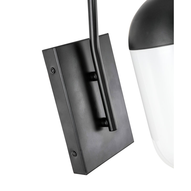 Burrus Dimmable Bath Sconce, Black, White