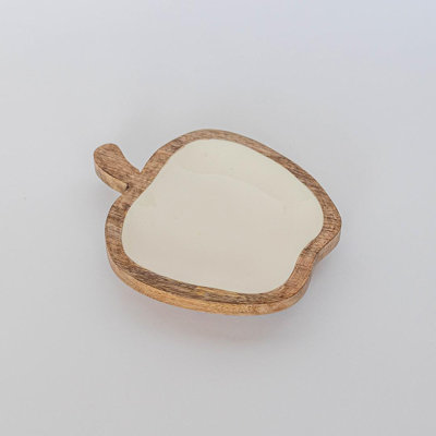 Apple Shaped Wooden Tray