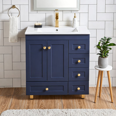 Ensemble de meuble-lavabo simple 30 po avec plateau en céramique