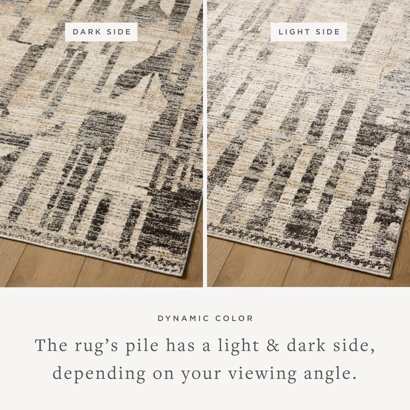 Jeremiah Brent x Loloi Bleecker Beige / Stone Area Rug, Rectangle 9'2" x 13'