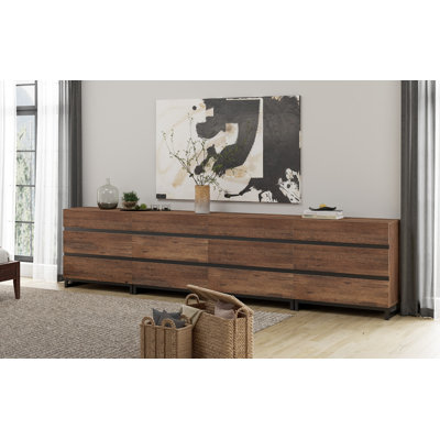 Contemporary 4-In-1 Accent Cabinet With Drawers, Wood Storage Organizer With Metal Feet - Bedroom, Entry, Office Furniture