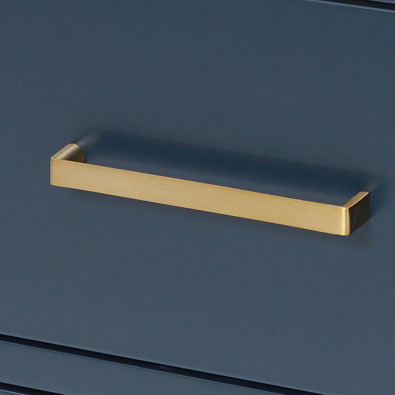 73'' W Double Vanity, Midnight Blue, Satin Brass