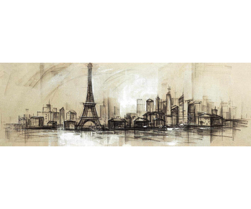 Croquis de la Tour Eiffel - Toile encadrée pour le décor du salon