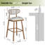 Ensemble de 2 tabourets de bar d'extérieur avec dossier en corde tissé à la main et sièges rembourrés (ensemble de 2)-901333939-901333940