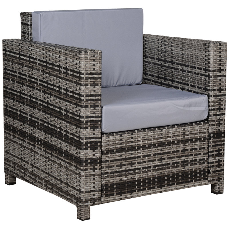 Aalijah Metal Outdoor Lounge Chair