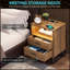 Demyra 45cm W Manufactured Wood Bedside Table-687846413