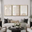 "Mid-Century Modern Boho" Duotone Beige Abstract Lines-73227860-119460497