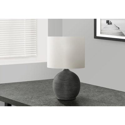 Lighting, 16 po, résine noire, abat-jour, contemporain